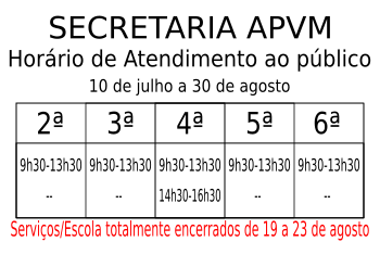 horario de verao da secretaria